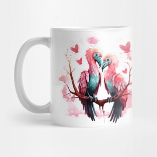 Valentine Kissing Vulture Bird Couple Mug